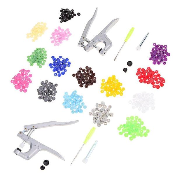 

professional hand tool sets 150 snap fasteners kit metal buttons rings with fastener pliers press for clothing sewing