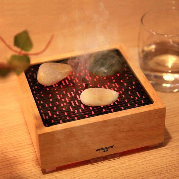

humidifiers retro wood grain aroma diffuser household humidifier bedroom ultrasonic essential oil deskelectric atomizer 30ml/h