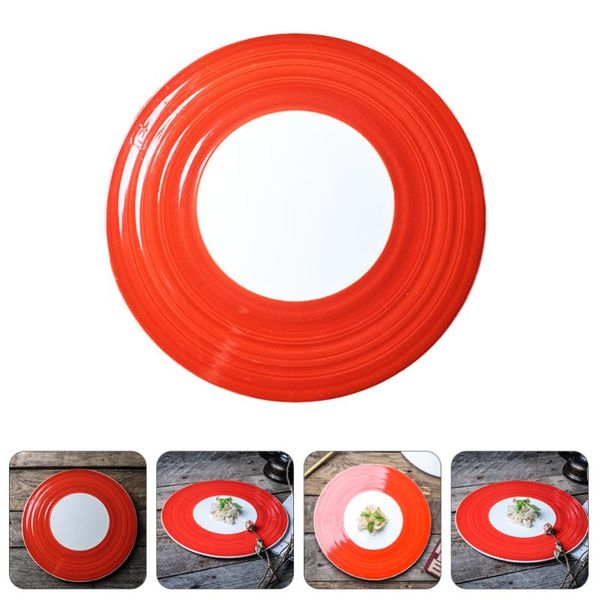 

dishes & plates ceramic tableware home flat plate deep steak dish breakfast dinner