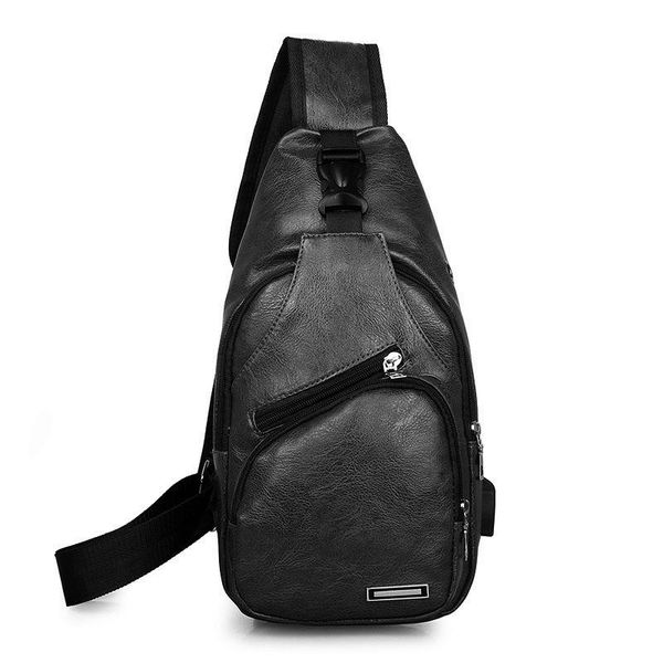 

waist bags men fashion pu bag concise casual all-match personality shoulder portable solid color travel