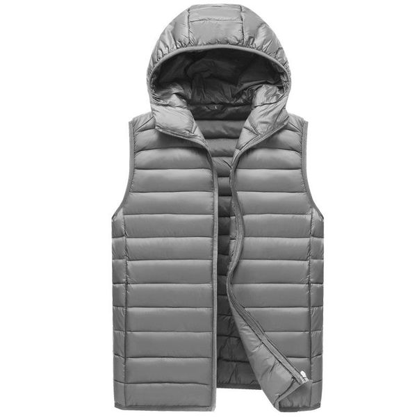 

men's vests winter men duck down vest coat ultralight sleeveless jacket fashion stand collar windproof waistcoat, Black;white