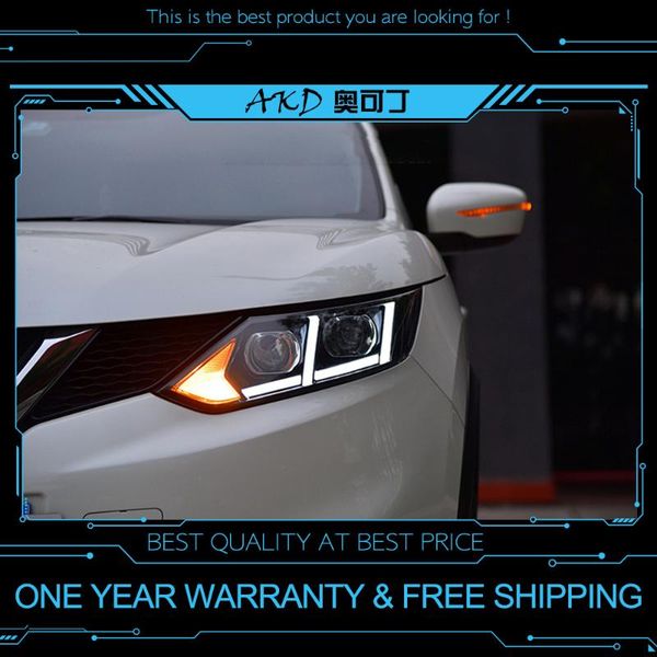 

other lighting system car styling headlights for qashqai led headlight 2021-2021 head lamp drl signal projector lens automotive acces