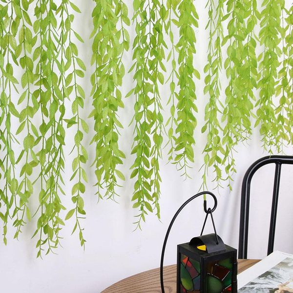 

flone flores artificial plastic fake wall hanging plants flowers vine twig for wedding home garden decoration accessories decorative & wreat