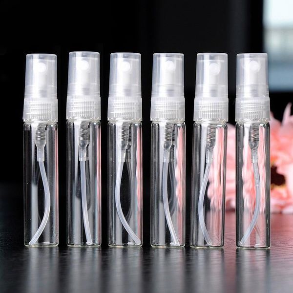 

storage bottles & jars 12pcs 5ml portable mini perfume bottle glass empty sample atomizer thin tube test vials sp f9i1
