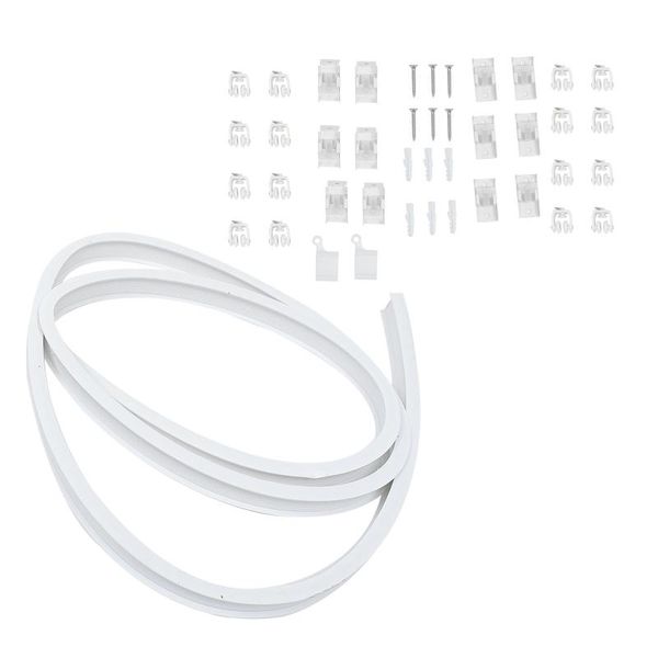

smart home control 1 set bay window curtain track flexible bendable