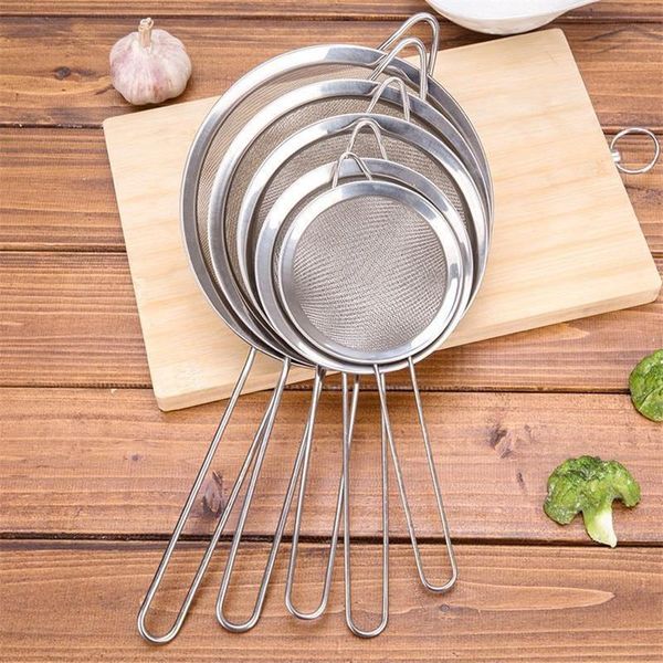 

fine mesh stainless steel strainers ccreen oil strainer flour sieve baking tools & pastry