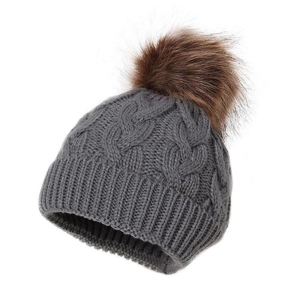 

hair accessories baby boy hat cute pompom cap beanie autumn winter warm knitted children girls hats solid hairball elastic kids caps bonnet, Slivery;white