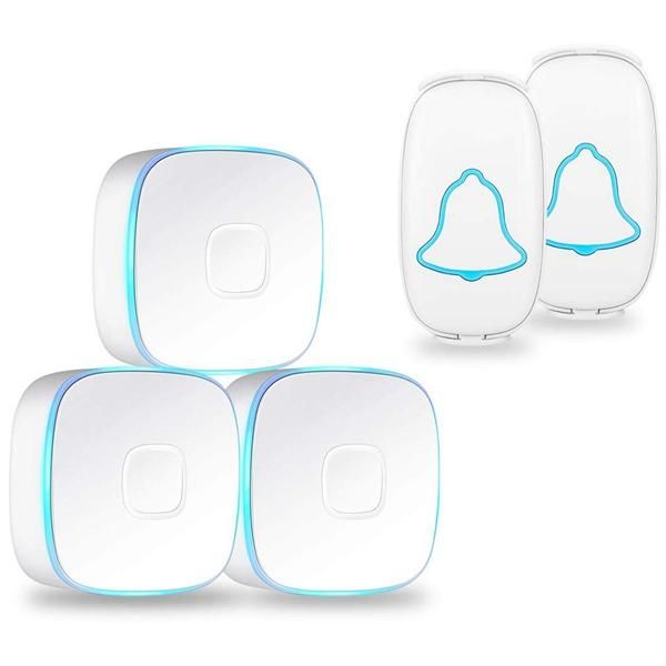 

doorbell,wireless doorbell waterproof chime kit,door bell kits at 1000 feet range & 38 chimes 4 level volume,led indicator,whi doorbells