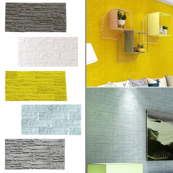 

wallpapers wall stickers self adhesive foam decor diy 3d brick wallpaper for tv background kids living room waterproof sticker