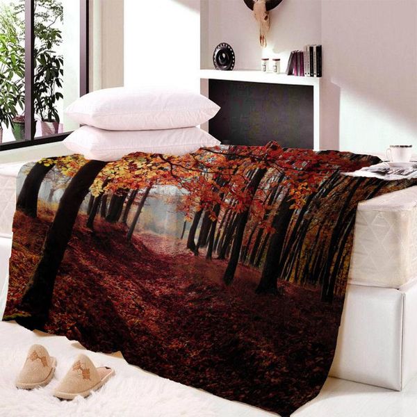 

blankets 3d printed blanket for beds forest coral fleece kids adults sofa throw