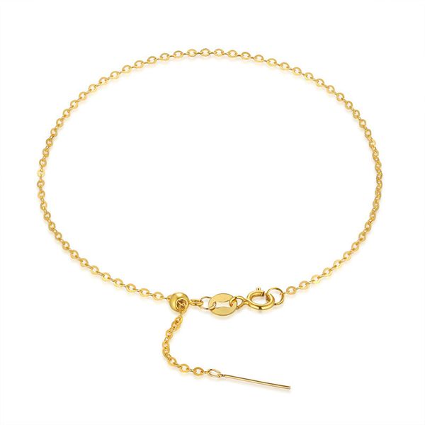 

nymph genuine 18k anklet pure au750 yellow white rose gold fine jewelry for women luxury gift j500, Red;blue