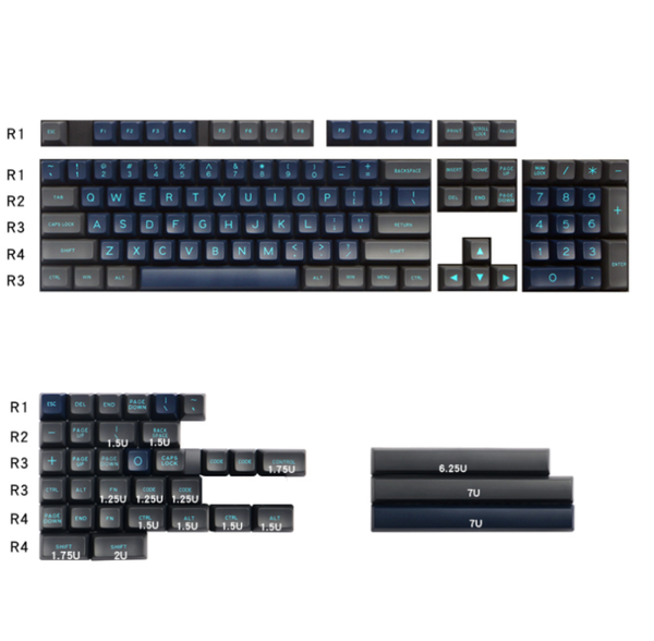 

doubles abs keycap sa double s keycaps 139 keys for 64 84 68 mechanical keyboards