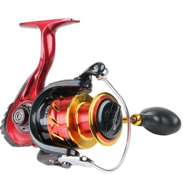 

fishing reel saltwater 5.5:1 gear ratio cnc metal handle 5+1 bb. lightweight cs1000-7000 size strong spinning wheels baitcasting reels