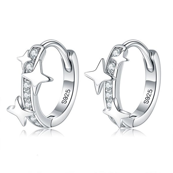 

star earrings in pure silver for women, Golden