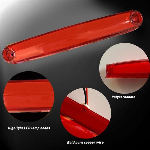 

Emergency Lights 10PCS Side Marker Light Clearance Indicator Trailer Truck Caravan