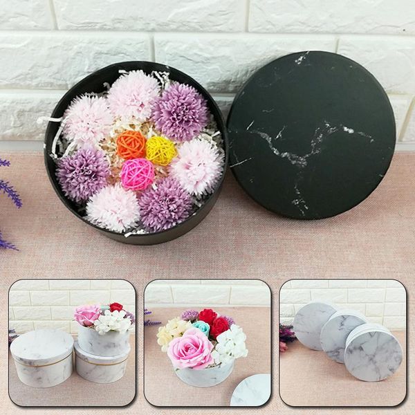 

gift wrap flower box packing floral round hat boxes paper storage hug bucket with lid wedding candy gifts florist