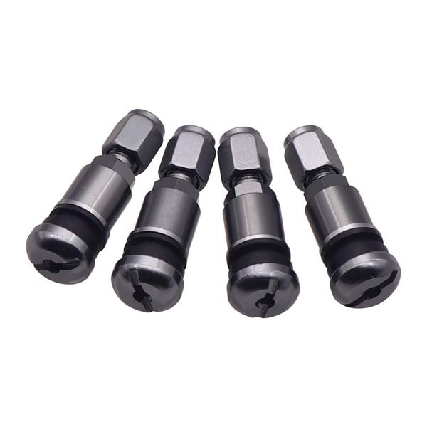 MS525AL Stelo di alluminio Valvola di riparazione della valvola di riparazione della valvola esagonale Valvole per pneumatici Resparazioni Strumento per la maggior parte del veicolo 4pcs / set