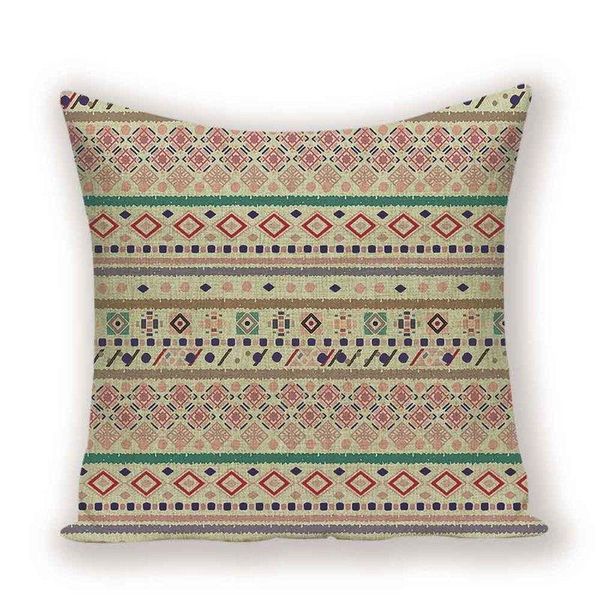 

cushion/decorative pillow vintage stripe throw case bohemian style geometric home decorative cushion cover linen decor sofa bed cases kissen