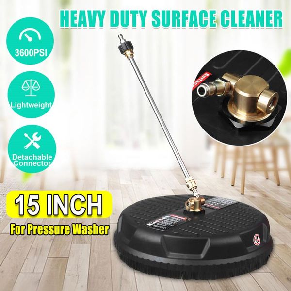 

water gun & snow foam lance 3600psi high pressure power washer 15" rotary surface cleaner jet 1/4 inch connector floor cleaning brush w