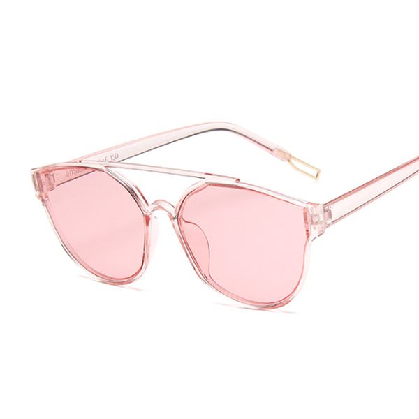 

brand designer sunglasses women double bridge sun glasses for women transparent gel color nice vintage pink black ladies, White;black