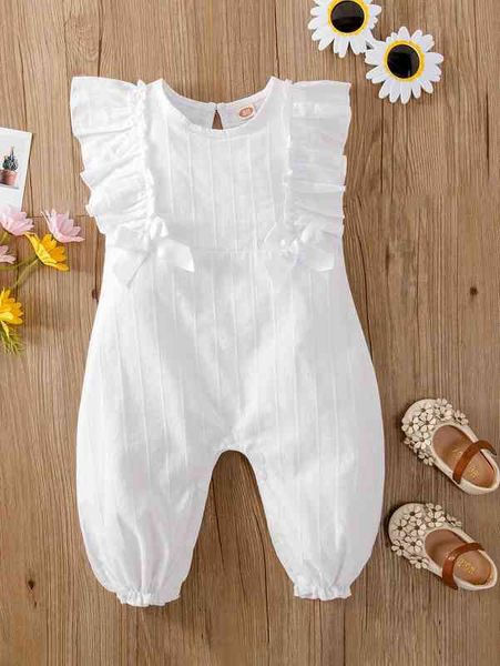 

baby ruffle trim sleeveless jumpsuit she, Blue