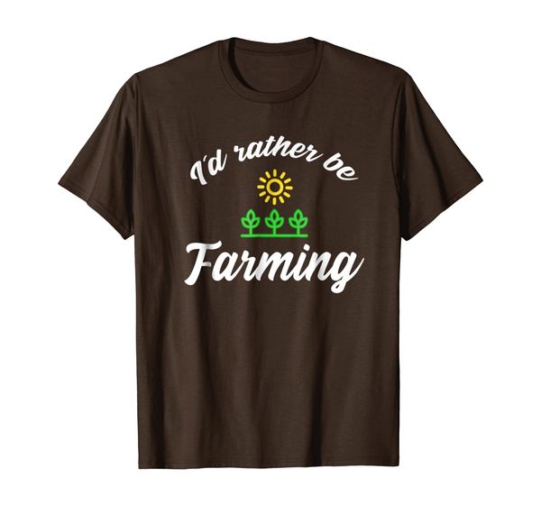 

i'd rather be farming funny cute farmers gift t-shirt, White;black