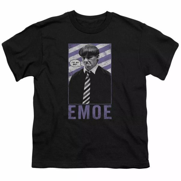 

The Three Stooges Emoe Kids Youth T Shirt Licensed Comedy Tee Black, White;black