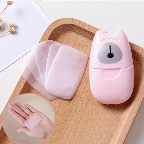

soap dishes 50pcs disposable boxed paper travel portable hand washing box scented slice sheets mini makeup