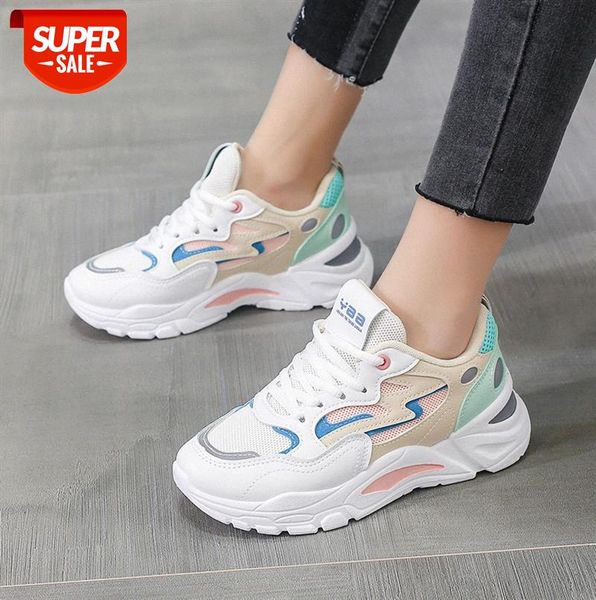 

daddy women's shoes ins tide wild net red white mesh breathable casual sports #0396