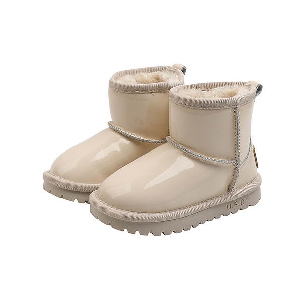 

kids boots childrens shoes ankle boot boys girls footwear wear winter children leisure mid-barrel cotton baby soft soles thick snow b9655, Black;grey