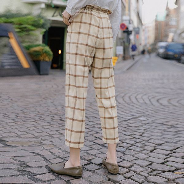 

capris female chess in trouser form 2021 spring arrival artsy retro style inglaterra, Black;white