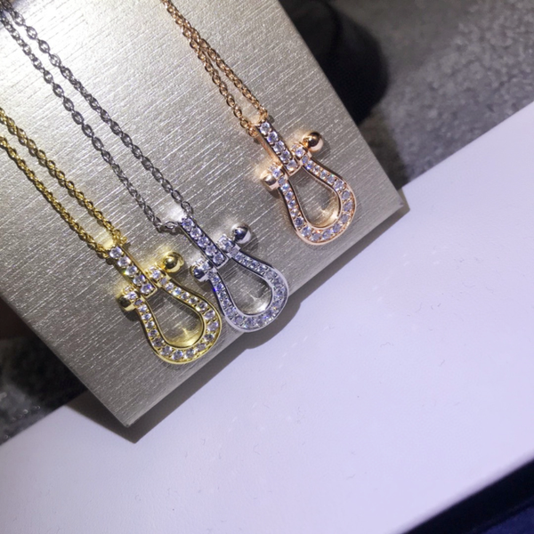 

single row gypsophila horseshoe necklace s925 silver feijia new female rose gold clavicle chain manufacturer wholesale customization