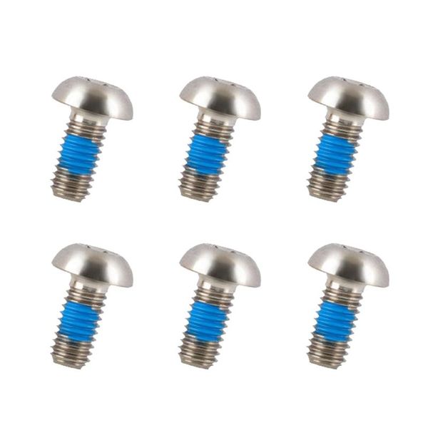 

bike heels & chainwheels 6pcs titanium bicycle disc brake rotor fixing bolts m5*10mm mtb screw