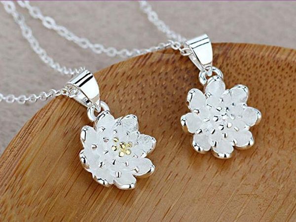 

chains meyrroyu 925 sterling silver ladies temperament lotus clavicle chain necklace girl birthday party jewelry gift wholesale
