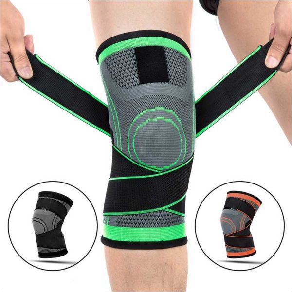 Paar Knieunterstützungsschutz Fitness Laufbandage Druckknieschale Elastische Klammer 3 Farben Sport Basketball Kletterausrüstung Ellenbogenschützer