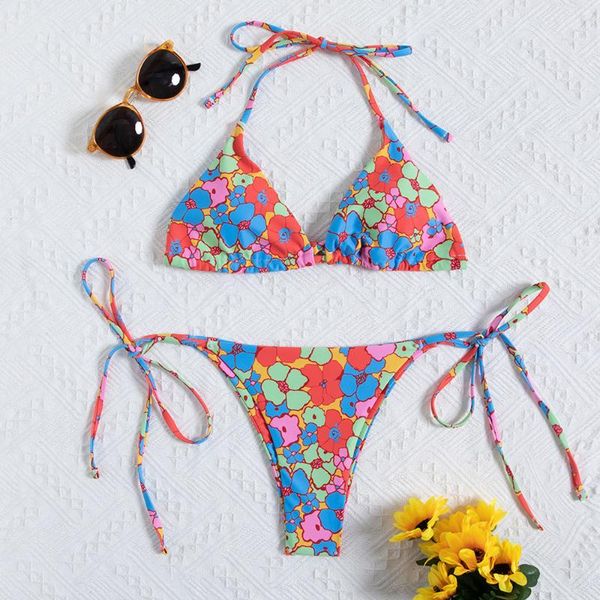 

women's swimwear 2021 design quick custom logo label tag women printed swimsuit halter low moq, White;black