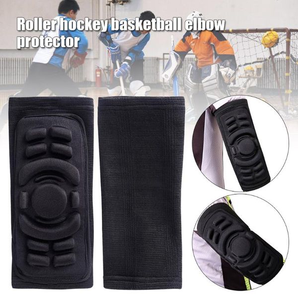 

sports elbow pad skating basketball riding silicone cover anti-fall edf88 & knee pads, Black;gray