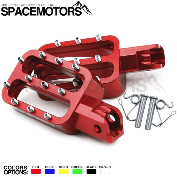 

pedals red aluminium cnc foot rest pegs for motorcycle enduro stuntbike dirtbike pitbike xr50 crf50 xr70 crf70 ssr coolster
