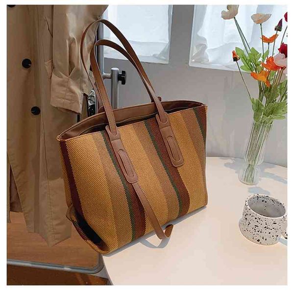 

design large capacity single shoulder 2021 fashion net red canvas tote bag korean version bag