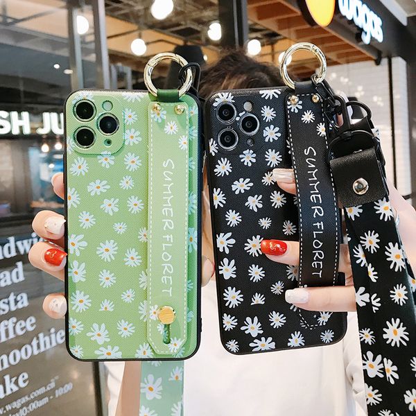 

case with strap and holder for iphone 6 6s 7 8 11 pro max xr x s xs case tpu silicone coque fundas smart cover mobile phone protective case