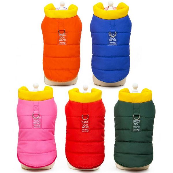 

dog apparel classic snowsuit padded vest winter jacket coat sweater with leash ring