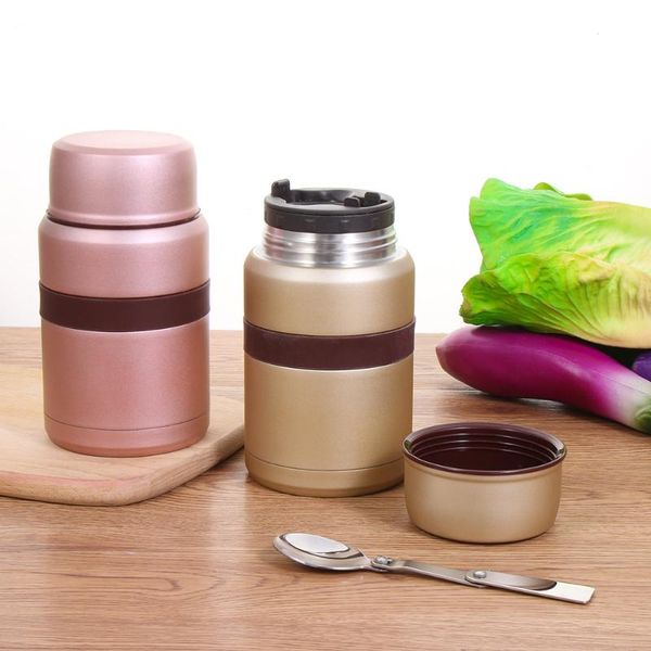 

dinnerware sets 500ml stainless steel thermoses flask lunch box vacuum storage warm soup heat bottle travel work accessories
