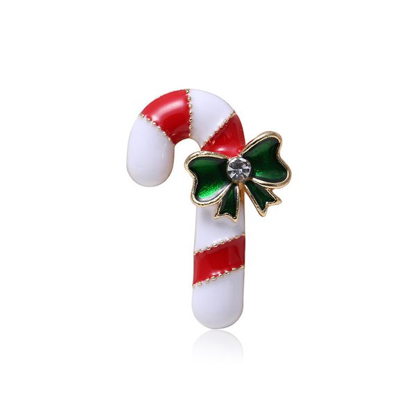 

factory crutch alloy inlaid drill hand dripped oil brooch christmas
