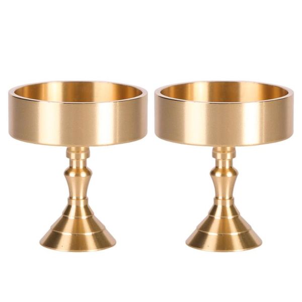 

candle holders 2pcs golden wrought copper holder stand simple tealight