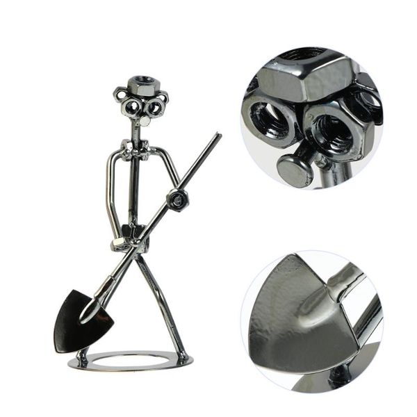 

candles iron deskadornment retro ornament unique farmer model decoration