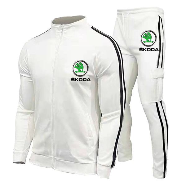 

men's 2-piece set full zipper big circle pattern sportswear printing street casual long-sleeved breathable soft wicking, Gray