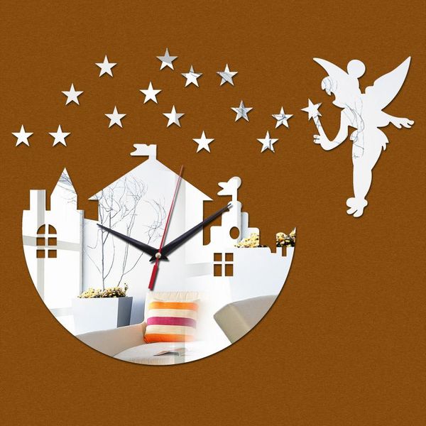 

wall clocks clock reloj de pared horloge stickers quartz watch balcony/courtyard modern diy 3d acrylic