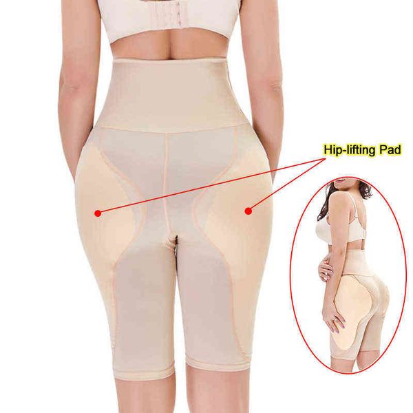 Mulheres 2 Esponja Almofadas Enhancers Fake Ass Hip Butt Lifter Shapers Controle Calcinha Acolchoado emagrecimento Roupeira Primeiro Esforte Pads Pant Y220311