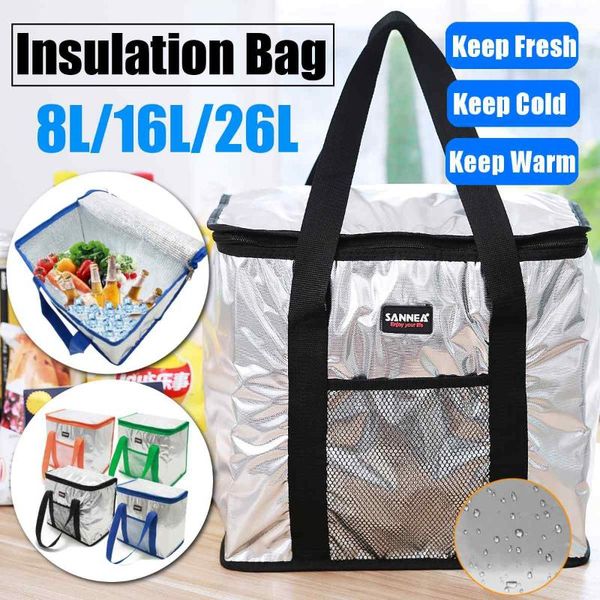 

storage bags 8/16/26l lunch bag portable oxford school box thermal insulated pinic lancheir zipper kids bolsa termica