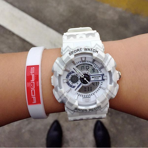 

fashion electronic sport watch women watches ladies led digital wristwatch female clock montre femme relogio feminino 2021 wristwatches, Slivery;brown